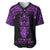 Personalised New Zealand Te Reo Maori Baseball Jersey Kia Kaha Maori Language Week Purple Style LT9 Purple - Polynesian Pride