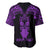 Personalised New Zealand Te Reo Maori Baseball Jersey Kia Kaha Maori Language Week Purple Style LT9 - Polynesian Pride