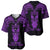 Personalised New Zealand Te Reo Maori Baseball Jersey Kia Kaha Maori Language Week Purple Style LT9 - Polynesian Pride