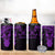 Personalised New Zealand Te Reo Maori 4 in 1 Can Cooler Tumbler Kia Kaha Maori Language Week Purple Style