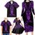 Personalised New Zealand Te Reo Maori Family Matching Long Sleeve Bodycon Dress and Hawaiian Shirt Kia Kaha Maori Language Week Purple Style LT9 - Polynesian Pride