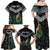 Personalised Maori Manaia Family Matching Off Shoulder Maxi Dress and Hawaiian Shirt New Zealand Tribal Hei Matau Papua Shell