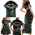 Personalised Maori Manaia Family Matching Short Sleeve Bodycon Dress and Hawaiian Shirt New Zealand Tribal Hei Matau Papua Shell