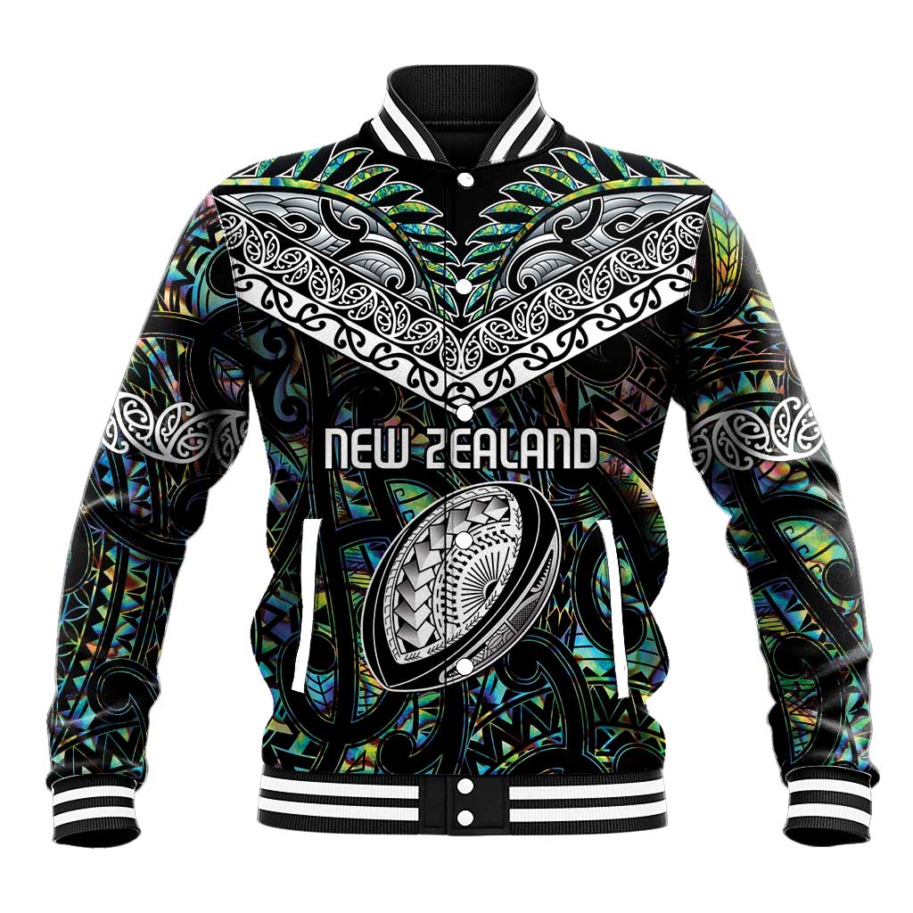 Custom New Zealand Baseball Jacket Maori Rugby Tattoo Papua Shell LT9 Unisex Green - Polynesian Pride