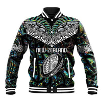 Custom New Zealand Baseball Jacket Maori Rugby Tattoo Papua Shell LT9 Unisex Green - Polynesian Pride