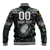 Custom New Zealand Baseball Jacket Maori Rugby Tattoo Papua Shell LT9 - Polynesian Pride