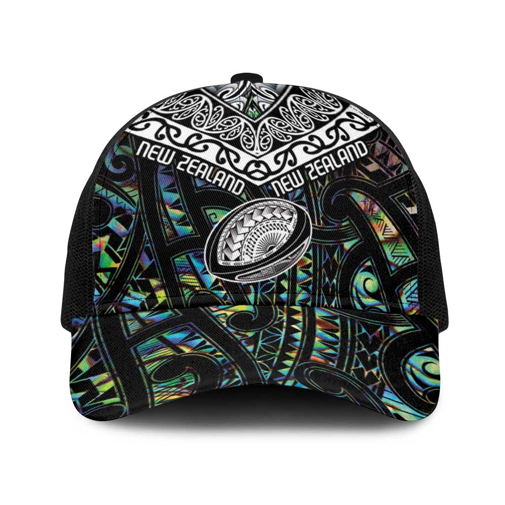 New Zealand Baseball Net Cap Maori Rugby Tattoo Papua Shell LT9 One Size Black Green - Polynesian Pride