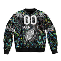 Custom New Zealand Bomber Jacket Maori Rugby Tattoo Papua Shell LT9 - Polynesian Pride