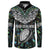 Custom New Zealand Button Sweatshirt Maori Rugby Tattoo Papua Shell