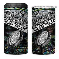 Custom New Zealand 4 in 1 Can Cooler Tumbler Maori Rugby Tattoo Papua Shell LT9 One Size: 16 oz Green - Polynesian Pride