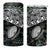 Custom New Zealand Can Cooler Tumbler Maori Rugby Tattoo Papua Shell