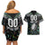 Custom New Zealand Couples Matching Off Shoulder Short Dress and Hawaiian Shirt Maori Rugby Tattoo Papua Shell