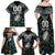 Custom New Zealand Family Matching Off Shoulder Maxi Dress and Hawaiian Shirt Maori Rugby Tattoo Papua Shell