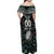 Custom New Zealand Family Matching Off Shoulder Maxi Dress and Hawaiian Shirt Maori Rugby Tattoo Papua Shell