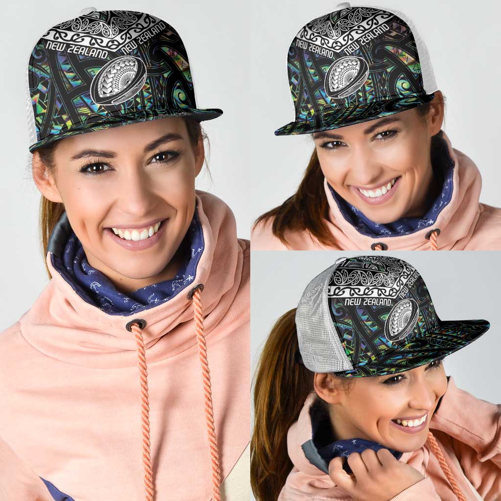 New Zealand Mesh Trucker Cap Maori Rugby Tattoo Papua Shell LT9 - Polynesian Pride
