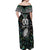 Custom New Zealand Off Shoulder Maxi Dress Maori Rugby Tattoo Papua Shell