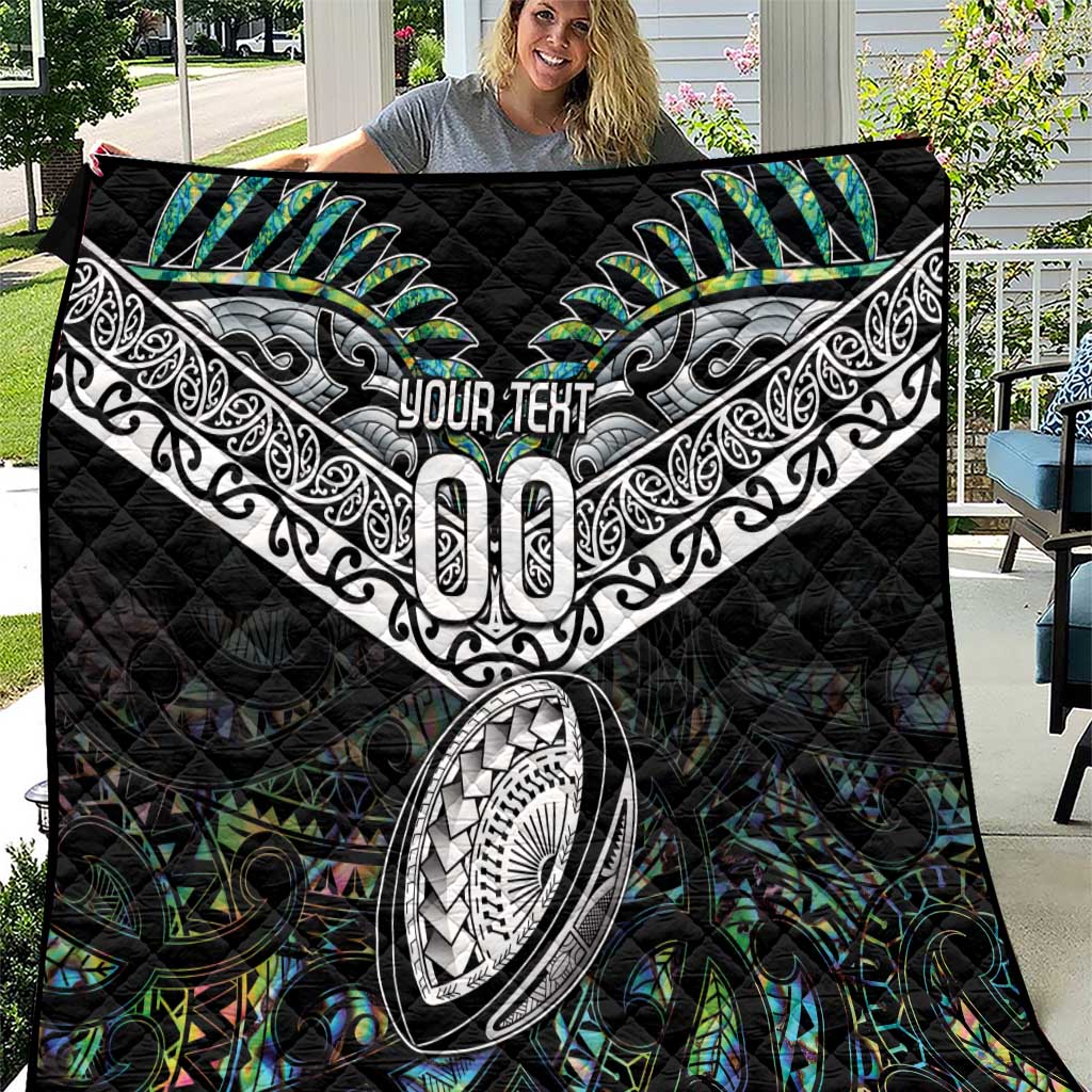 Custom New Zealand Quilt Maori Rugby Tattoo Papua Shell LT9 Green - Polynesian Pride