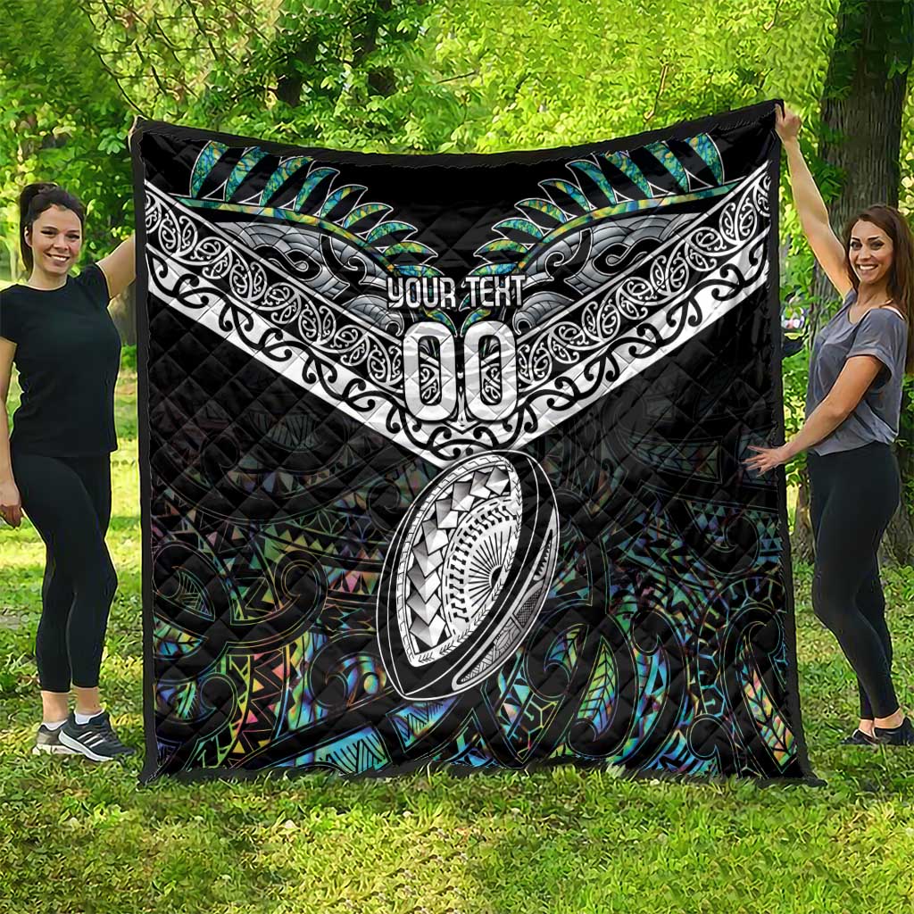 Custom New Zealand Quilt Maori Rugby Tattoo Papua Shell LT9 - Polynesian Pride