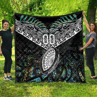 Custom New Zealand Quilt Maori Rugby Tattoo Papua Shell LT9 - Polynesian Pride