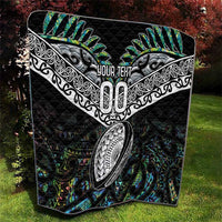 Custom New Zealand Quilt Maori Rugby Tattoo Papua Shell LT9 - Polynesian Pride