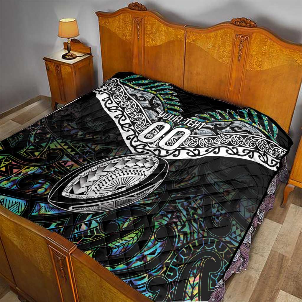 Custom New Zealand Quilt Maori Rugby Tattoo Papua Shell LT9 - Polynesian Pride