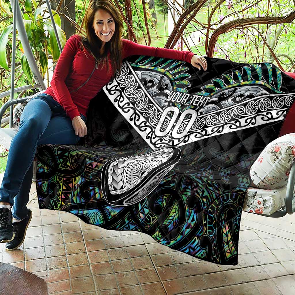 Custom New Zealand Quilt Maori Rugby Tattoo Papua Shell LT9 - Polynesian Pride