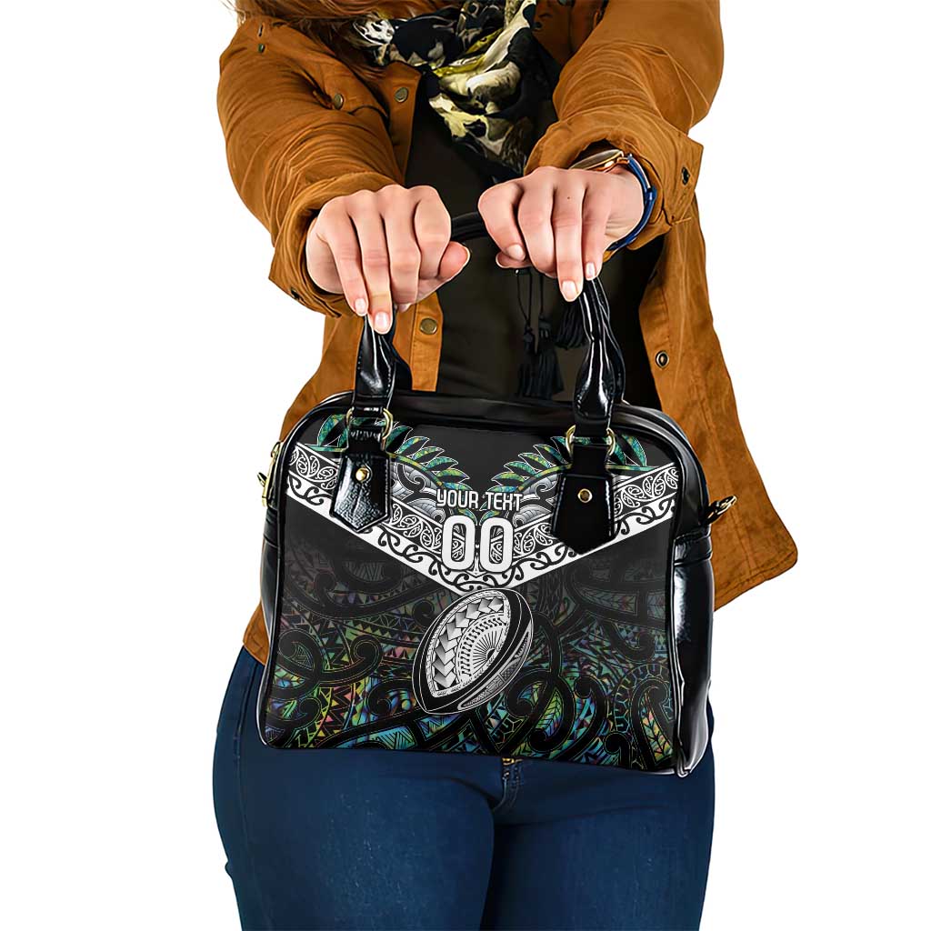 Custom New Zealand Shoulder Handbag Maori Rugby Tattoo Papua Shell LT9 One Size Green - Polynesian Pride