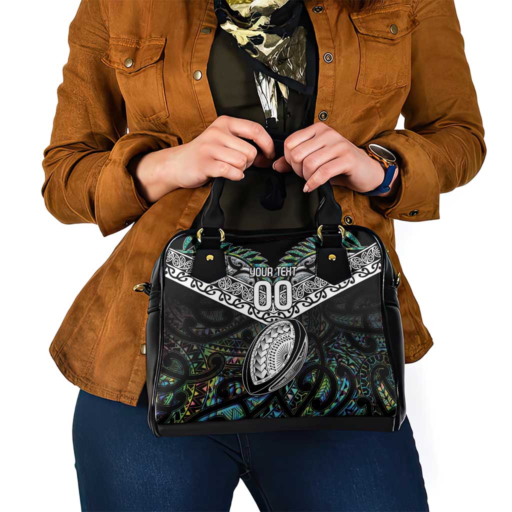 Custom New Zealand Shoulder Handbag Maori Rugby Tattoo Papua Shell LT9 - Polynesian Pride