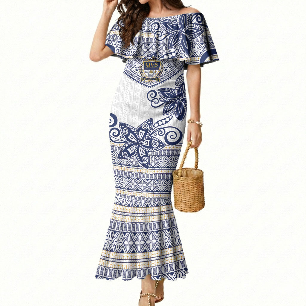 Fiji Queen Victoria School Personalised Mermaid Dress QVS 120 Years Queen Victoria Alumni Legacy
