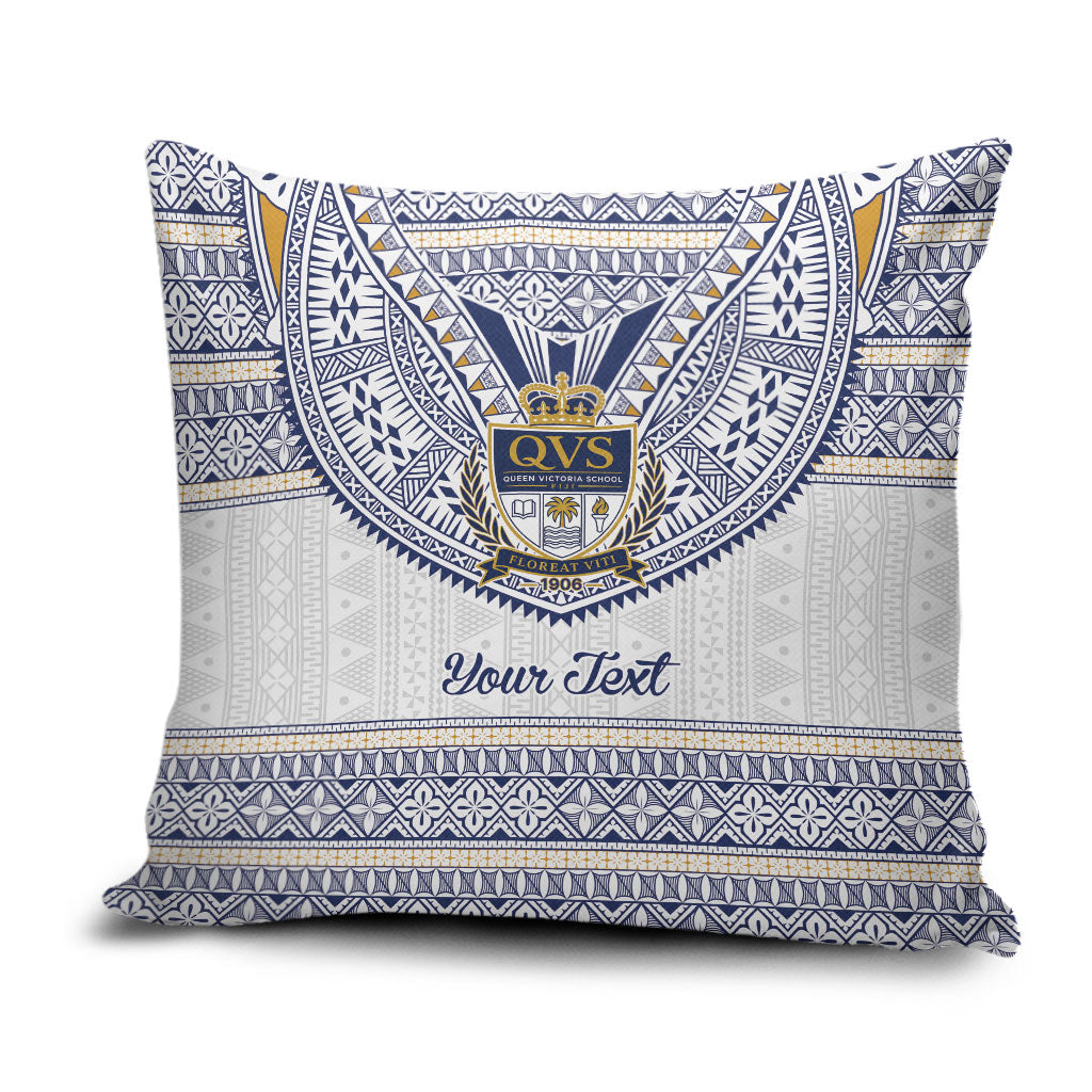 Fiji Queen Victoria School Personalised Pillow Cover QVS 120 Years Queen Victoria Alumni Legacy LT9 White - Polynesian Pride
