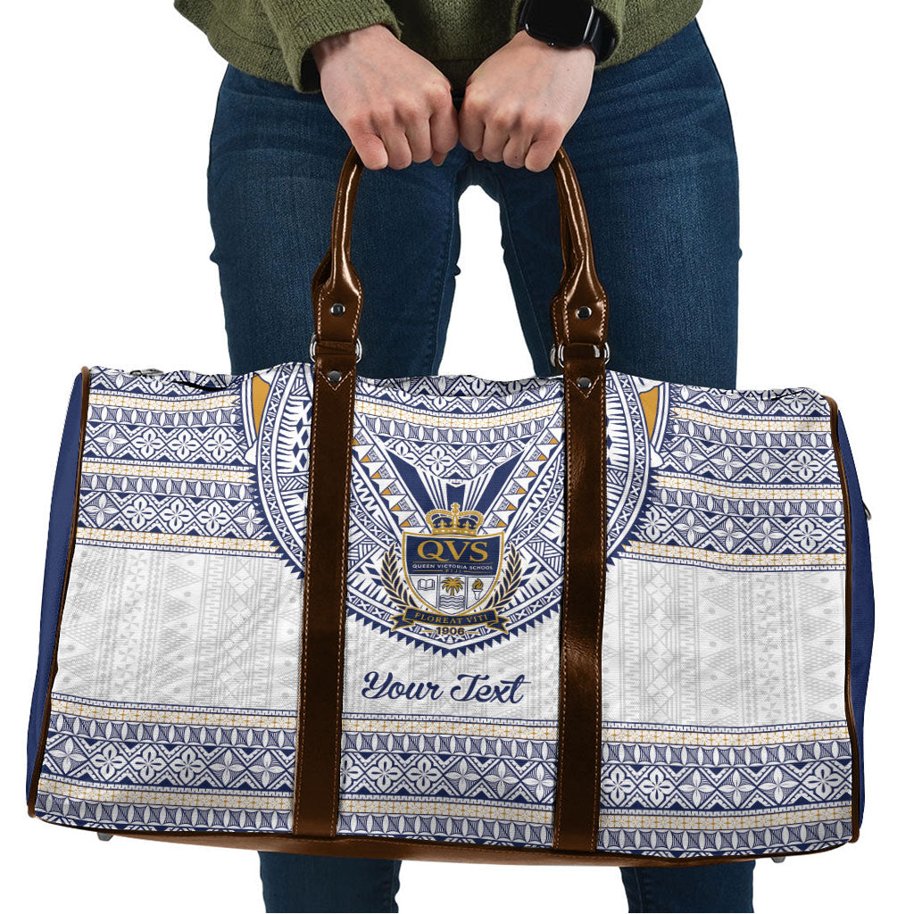 Fiji Queen Victoria School Personalised Travel Bag QVS 120 Years Queen Victoria Alumni Legacy LT9 White - Polynesian Pride