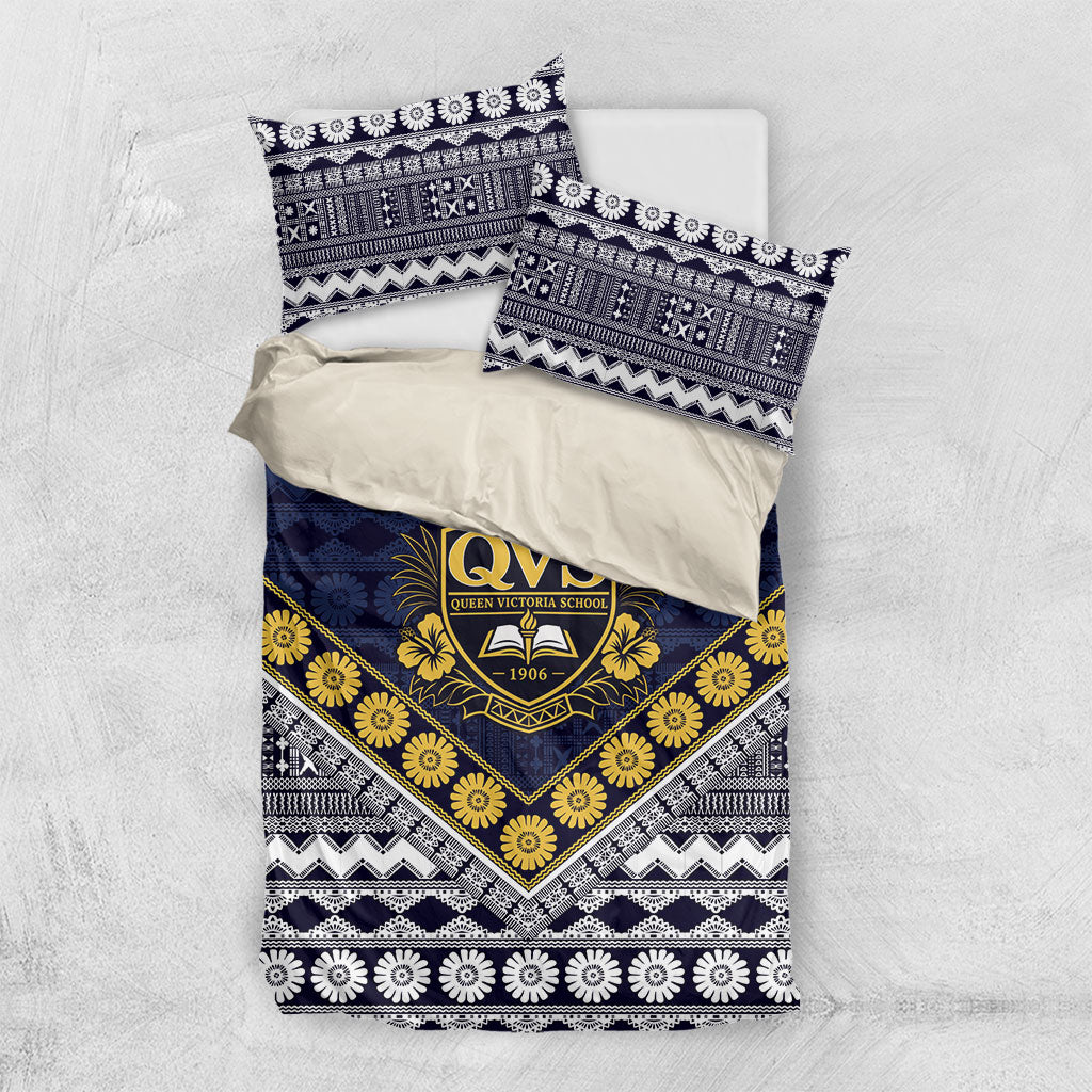 Fiji Queen Victoria School Bedding Set QVS 1906 Generational School Legacy LT9 US Twin 172cm x 218cm Blue - Polynesian Pride