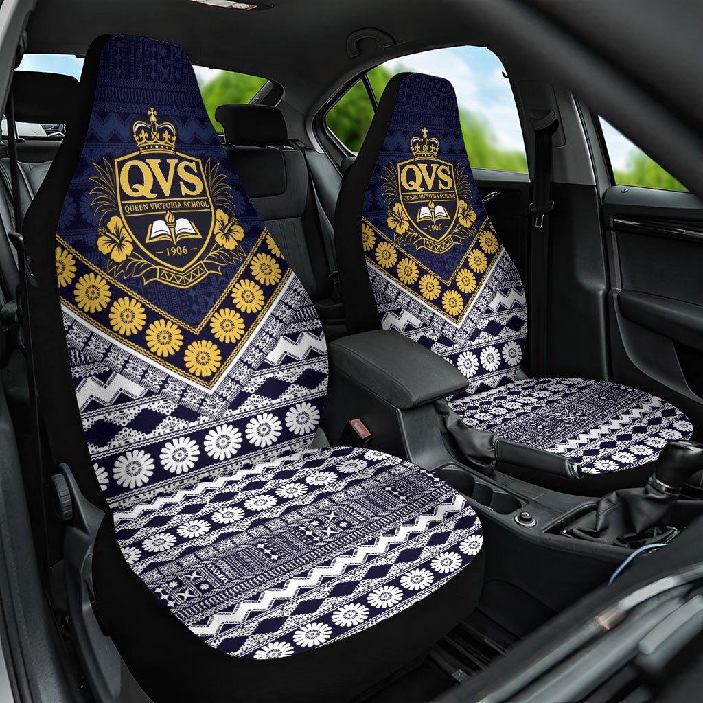 Fiji Queen Victoria School Car Seat Cover QVS 1906 Generational School Legacy LT9 One Size Blue - Polynesian Pride