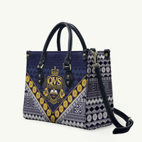 Fiji Queen Victoria School Leather Bag QVS 1906 Generational School Legacy LT9 Blue - Polynesian Pride