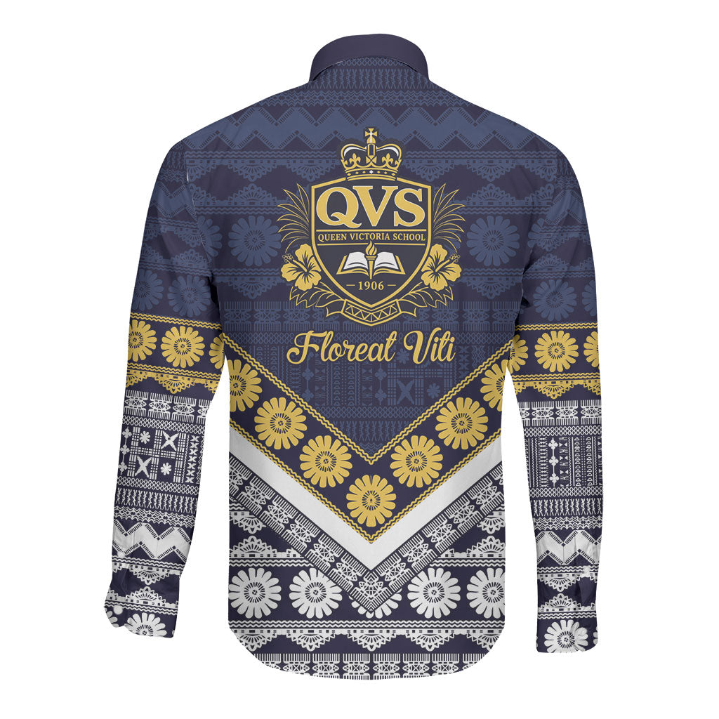 Fiji Queen Victoria School Long Sleeve Button Shirt QVS 1906 Generational School Legacy LT9 - Polynesian Pride