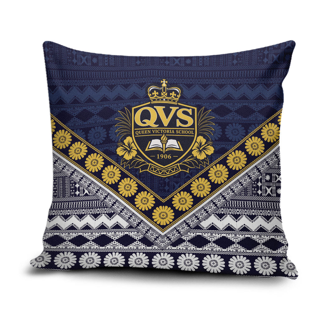 Fiji Queen Victoria School Pillow Cover QVS 1906 Generational School Legacy LT9 Blue - Polynesian Pride