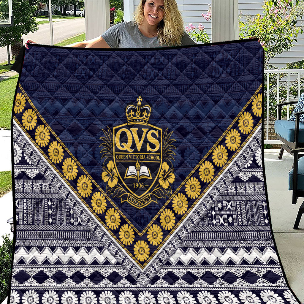 Fiji Queen Victoria School Quilt QVS 1906 Generational School Legacy LT9 Blue - Polynesian Pride