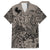 Beauty and The Warrior Polynesian Valentine Family Matching Puletasi Dress and Hawaiian Shirt Hibiscus FLowers Brown Style LT9 Dad's Shirt - Short Sleeve Brown - Polynesian Pride