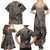 Beauty and The Warrior Polynesian Valentine Family Matching Summer Maxi Dress and Hawaiian Shirt Hibiscus FLowers Brown Style LT9 - Polynesian Pride