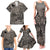 Beauty and The Warrior Polynesian Valentine Family Matching Tank Maxi Dress and Hawaiian Shirt Hibiscus FLowers Brown Style LT9 - Polynesian Pride