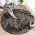 Beauty and The Warrior Polynesian Valentine Round Carpet Hibiscus FLowers Brown Style LT9 - Polynesian Pride