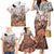 Beauty and The Warrior Polynesian Valentine Family Matching Mermaid Dress and Hawaiian Shirt Hibiscus FLowers Orange Style LT9 - Polynesian Pride