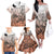 Beauty and The Warrior Polynesian Valentine Family Matching Off Shoulder Long Sleeve Dress and Hawaiian Shirt Hibiscus FLowers Orange Style LT9 - Polynesian Pride