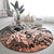 Beauty and The Warrior Polynesian Valentine Round Carpet Hibiscus FLowers Orange Style LT9 - Polynesian Pride