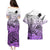 Beauty and The Warrior Polynesian Valentine Couples Matching Puletasi Dress and Hawaiian Shirt Hibiscus FLowers Purple Style LT9 - Polynesian Pride