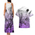 Beauty and The Warrior Polynesian Valentine Couples Matching Tank Maxi Dress and Hawaiian Shirt Hibiscus FLowers Purple Style LT9 - Polynesian Pride