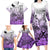 Beauty and The Warrior Polynesian Valentine Family Matching Long Sleeve Bodycon Dress and Hawaiian Shirt Hibiscus FLowers Purple Style LT9 - Polynesian Pride