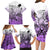 Beauty and The Warrior Polynesian Valentine Family Matching Long Sleeve Bodycon Dress and Hawaiian Shirt Hibiscus FLowers Purple Style LT9 - Polynesian Pride