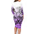 Beauty and The Warrior Polynesian Valentine Family Matching Long Sleeve Bodycon Dress and Hawaiian Shirt Hibiscus FLowers Purple Style LT9 - Polynesian Pride