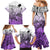 Beauty and The Warrior Polynesian Valentine Family Matching Mermaid Dress and Hawaiian Shirt Hibiscus FLowers Purple Style LT9 - Polynesian Pride